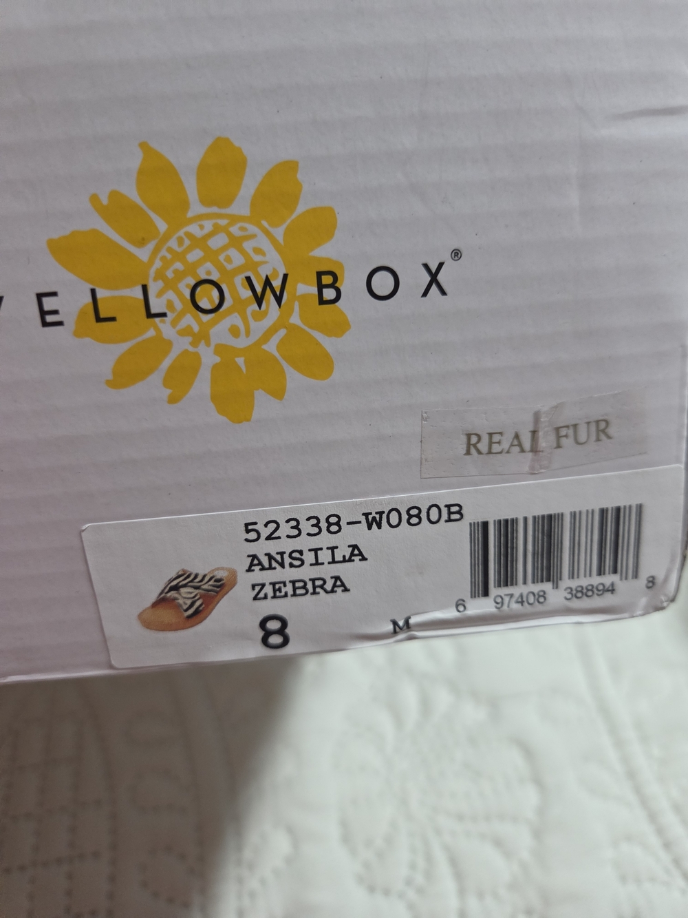 Yellow Box Zebra-Print Tan and Black Slip-On Sandals - Picture 4 of 4